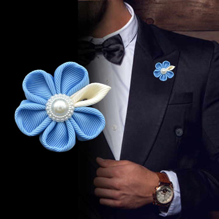 Boutonnière "Cumulus" handgemachte Ansteckblüten für Herren von Moonbirds